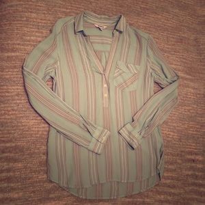 Express | Stripped Collared Pop Over